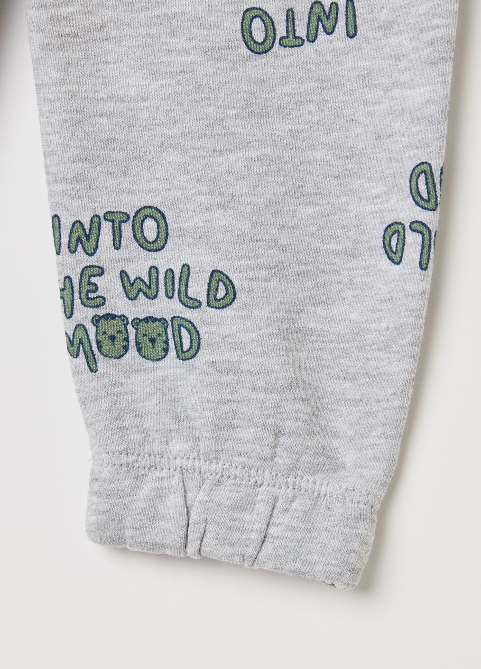 Joggers con profili elasticati stampa "Into the wild mood"