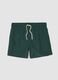Green swim shorts with elasticated waistband and drawstring_0