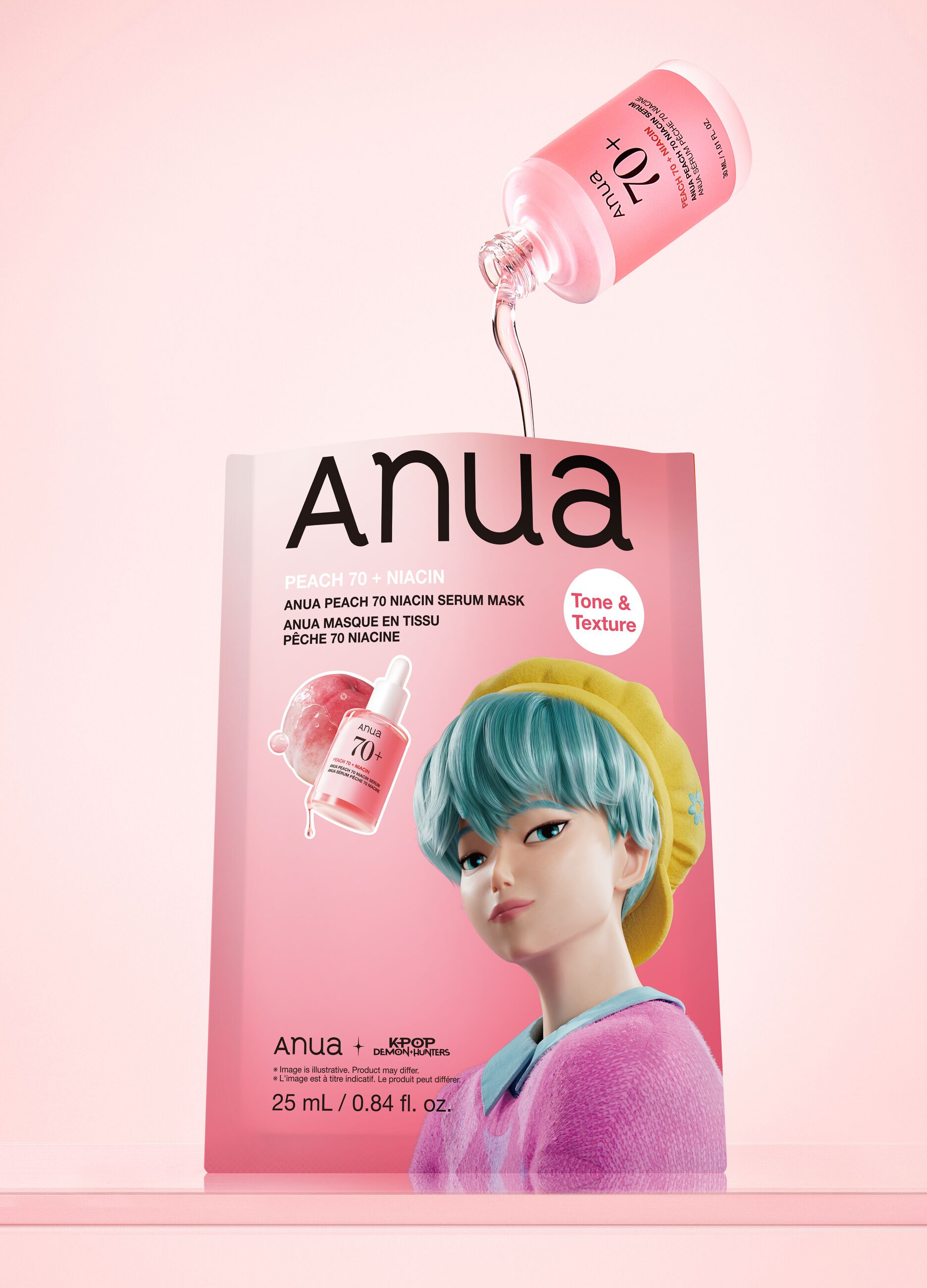 Peach 70 Niacin Serum Face Mask 25 ml | Anua K-Pop Demon Hunters
