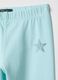 Girls' Slim Fit Blue Stretch Cotton Leggings with Star_2