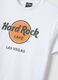 White pure cotton regular fit t-shirt with Hard Rock Cafe logo_5