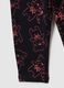 Leggings da bambina in cotone elasticizzato nero_3
