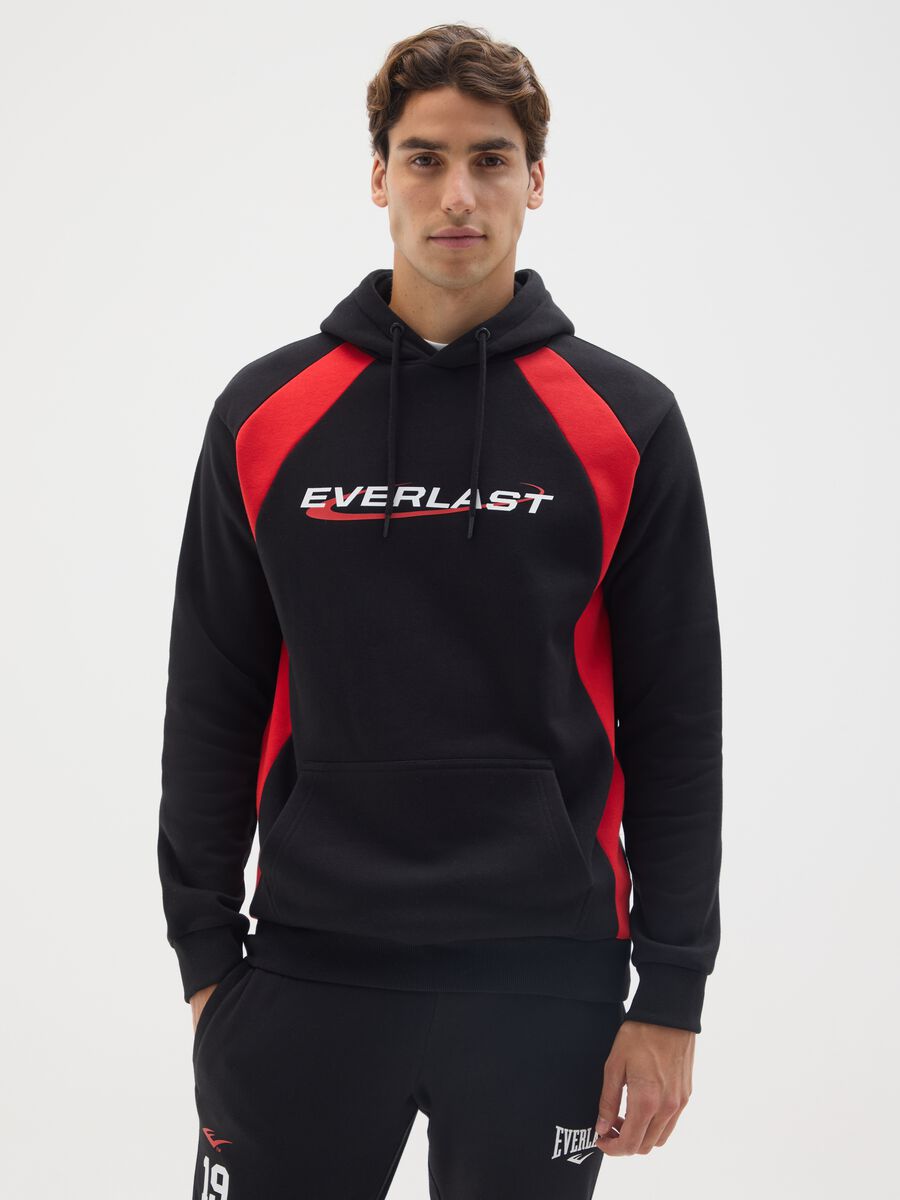 Felpa in misto cotone multicolor con cappuccio Everlast_0