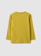 Yellow pure cotton children's T-shirt regular fit with print_1