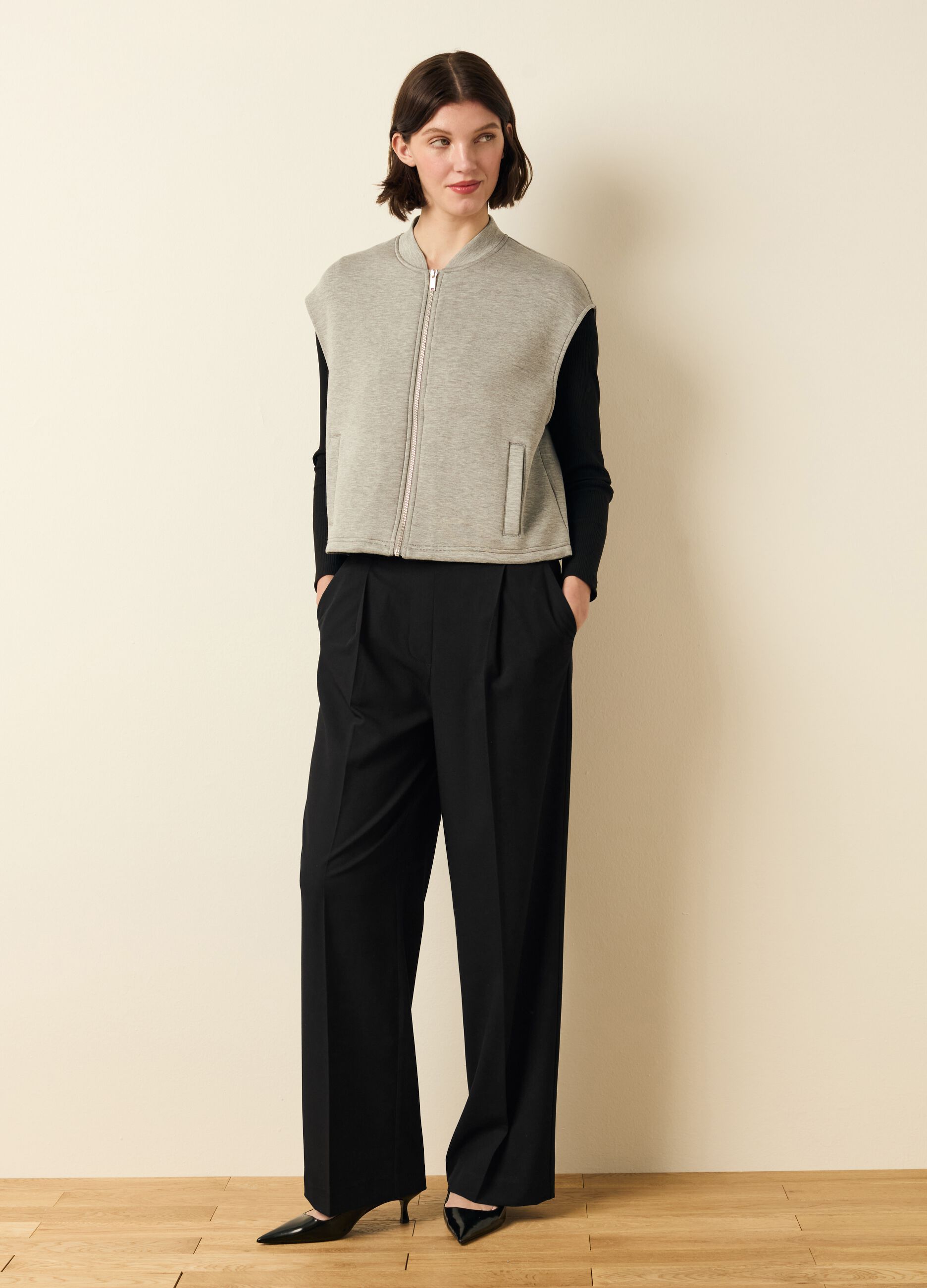Pantaloni jogger a gamba larga con coulisse 
