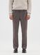 Brown Comfort Fit Chino Trousers_1