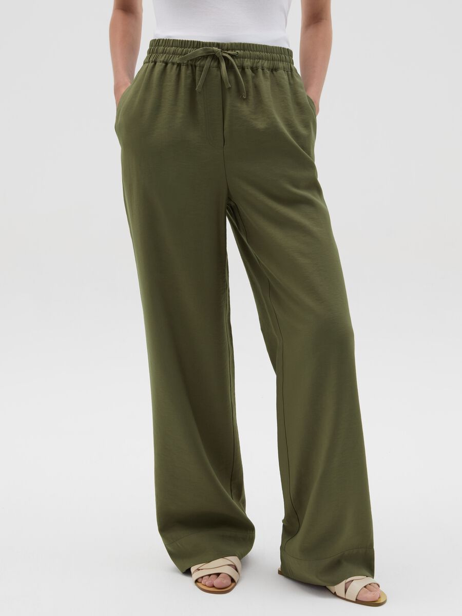 Fluid trousers with drawstring_1
