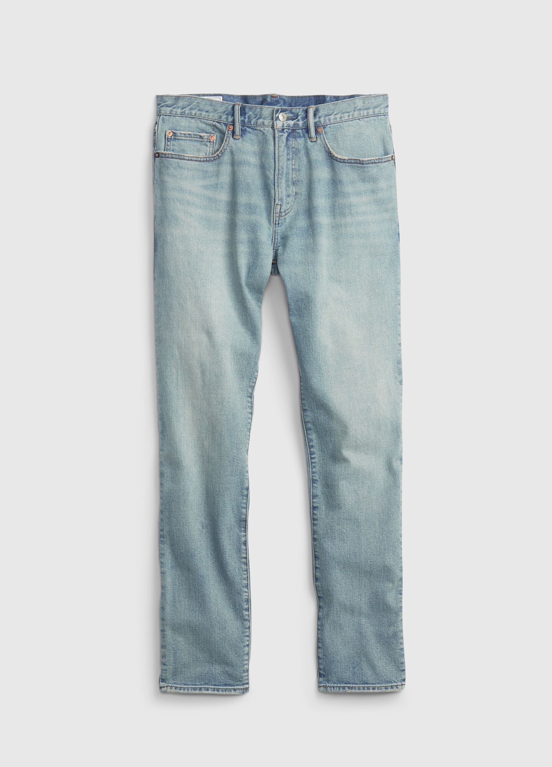 Jeans slim fit con scoloriture