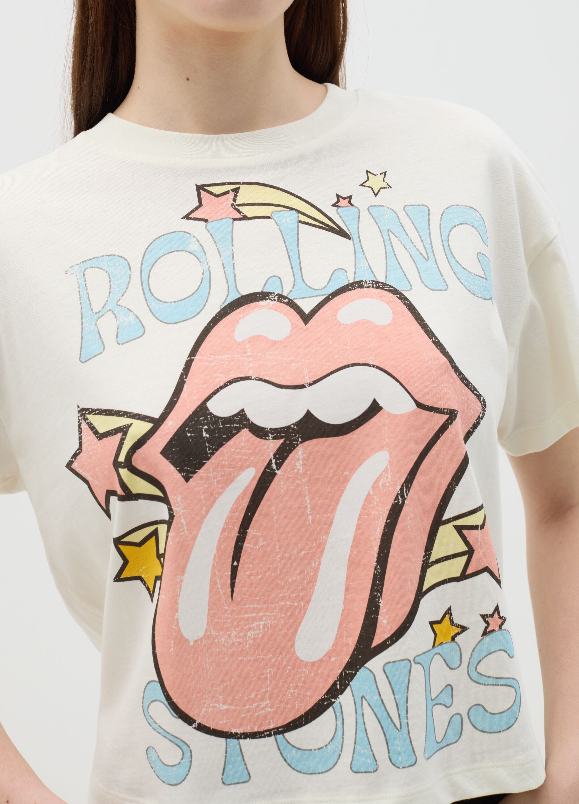 T-shirt with Rolling Stones print