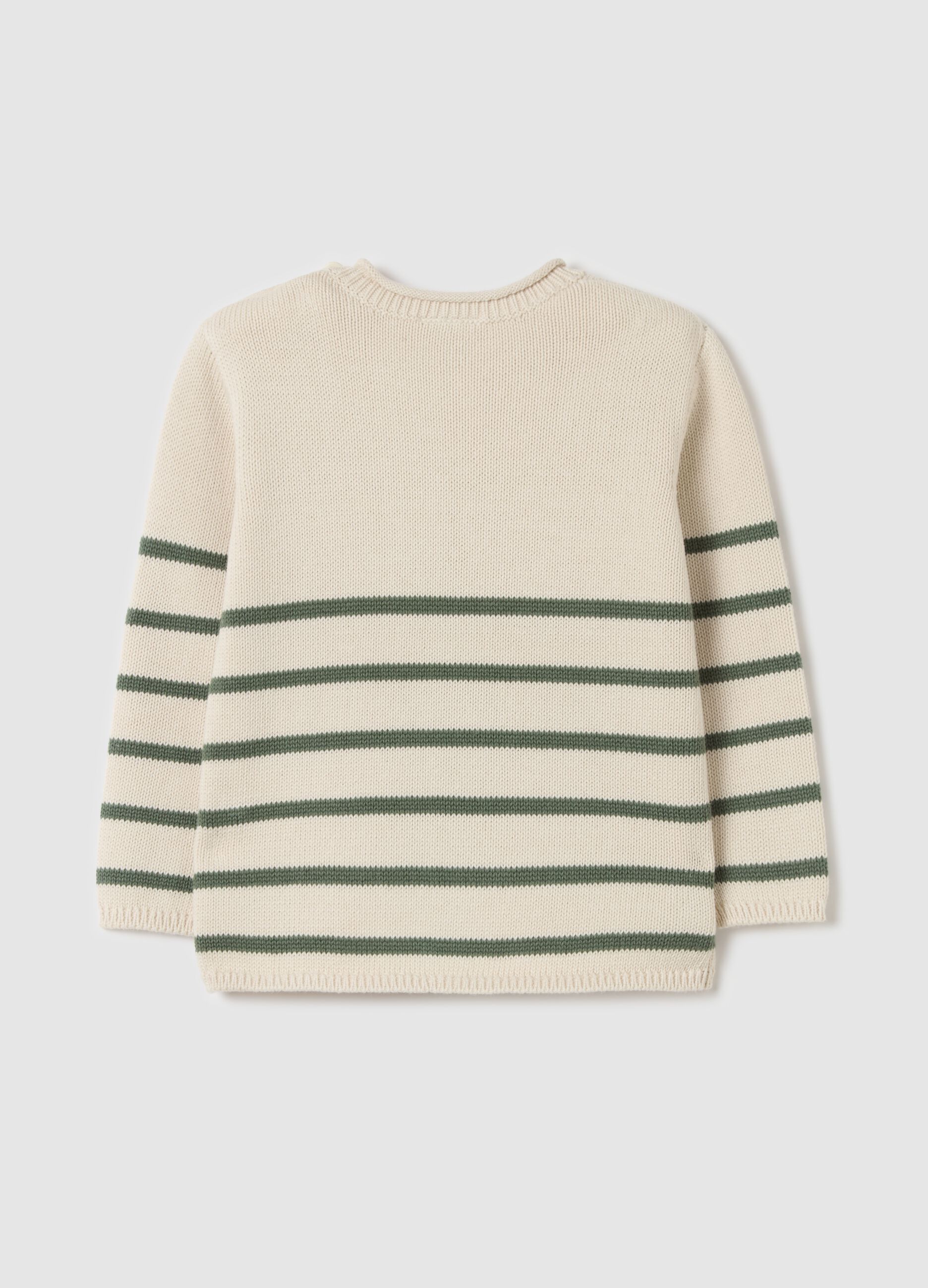 Striped pullover in cotton