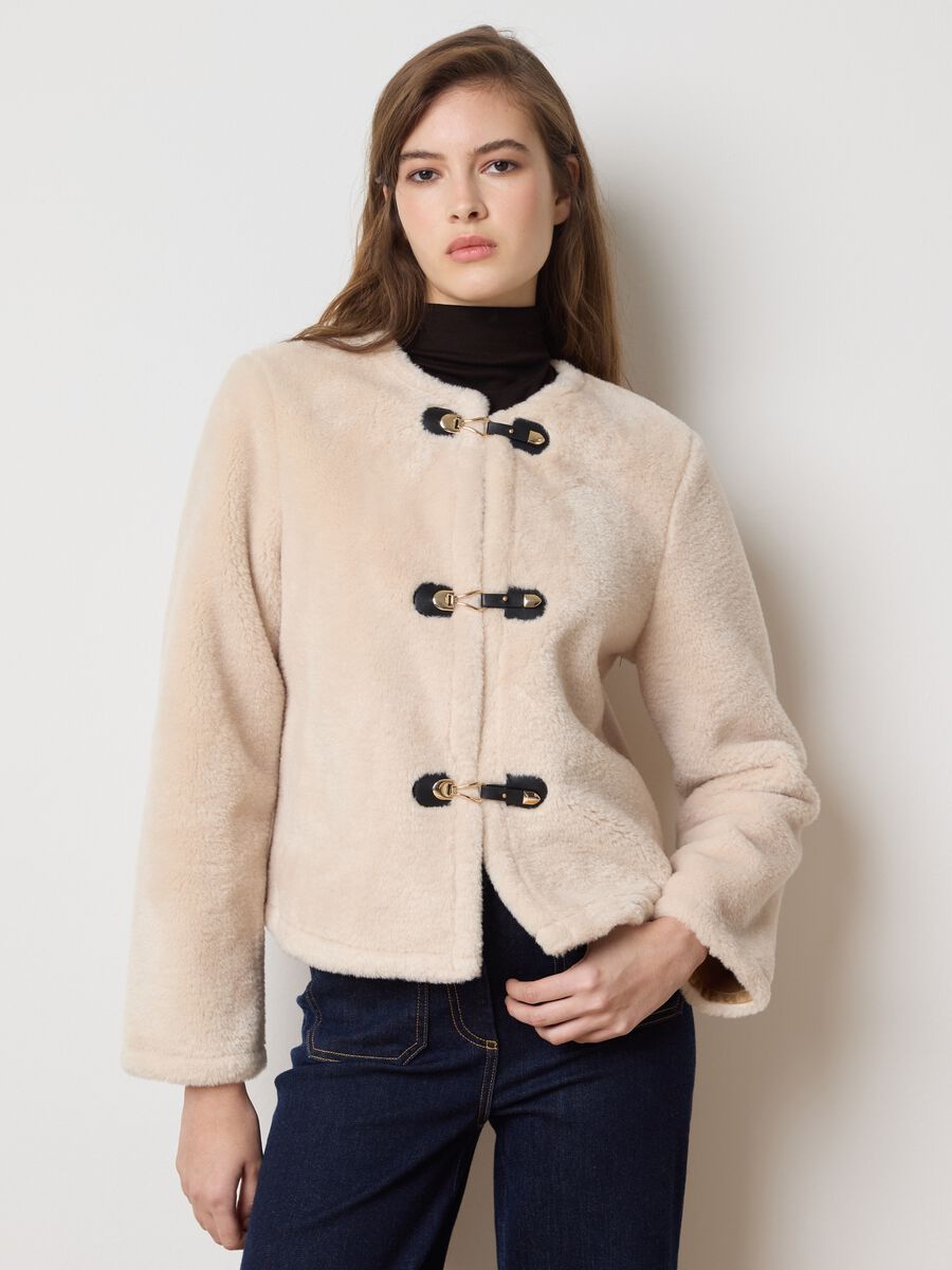 Beige regular fit coat_0