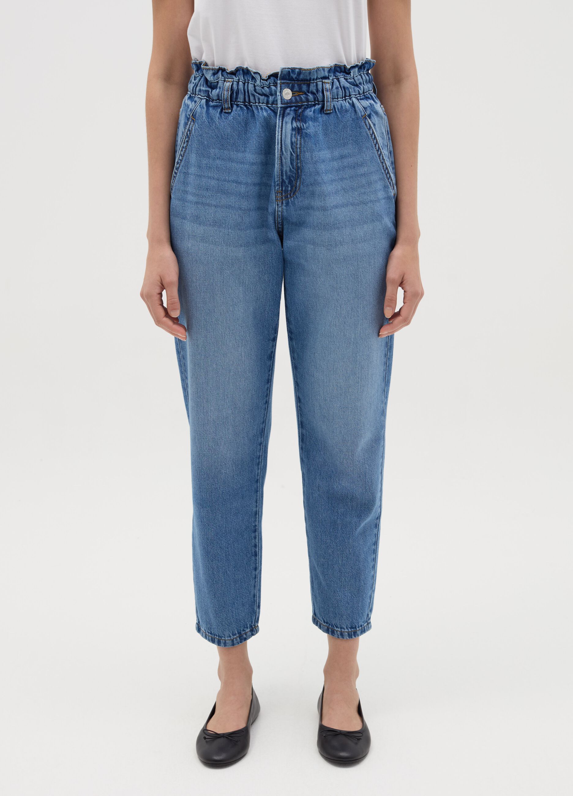Cropped slouchy-fit jeans