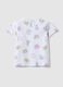 White pure cotton regular fit girls' t-shirt with designs_1