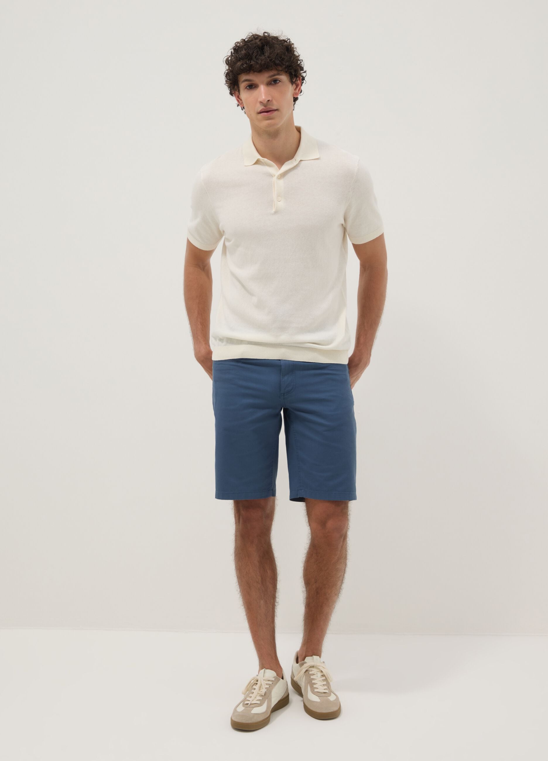 Blue pure cotton shorts