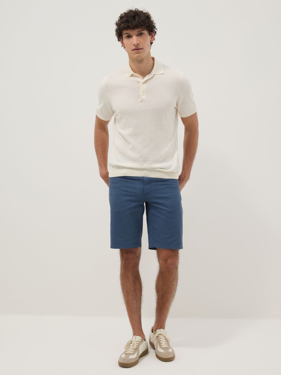 Blue pure cotton shorts_0