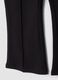 Black flared stretch cotton leggings for baby girl_3
