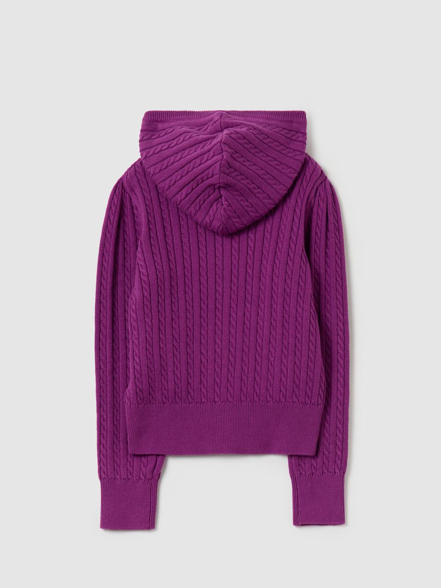 Cable-knit full-zip cardigan with hood_4