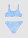 Girls&rsquo; blue stretch bikini with paisley print_1