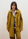 Yellow wool-blend coat with button fastening_0