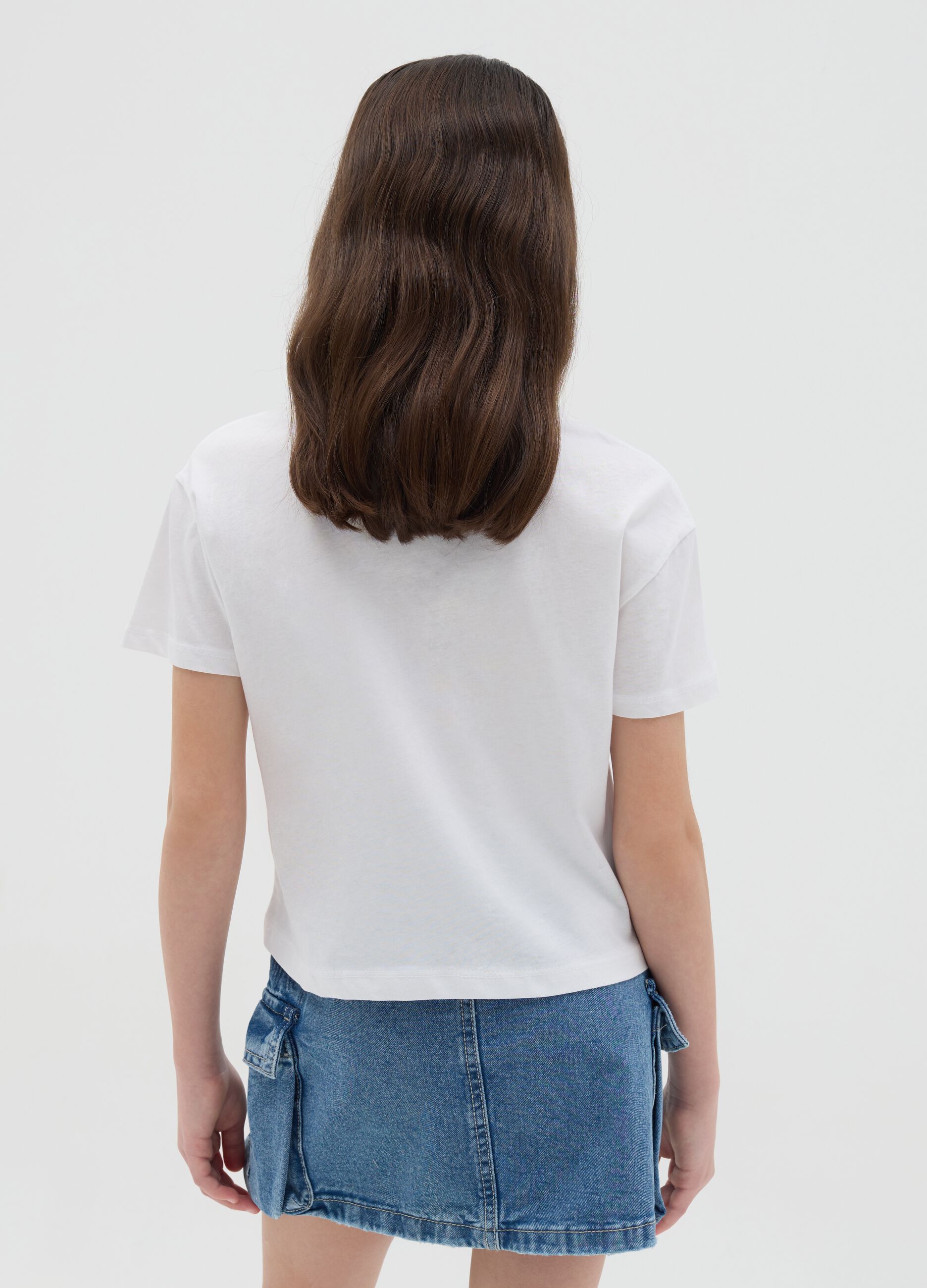 Cotton T-shirt with Kuromi print