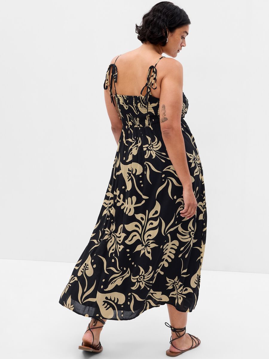 Empire-style midi dress with floral print_4