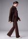 Leggings marroni flare in tessuto elasticizzato traspirante ALTAVIA STUDIO_0