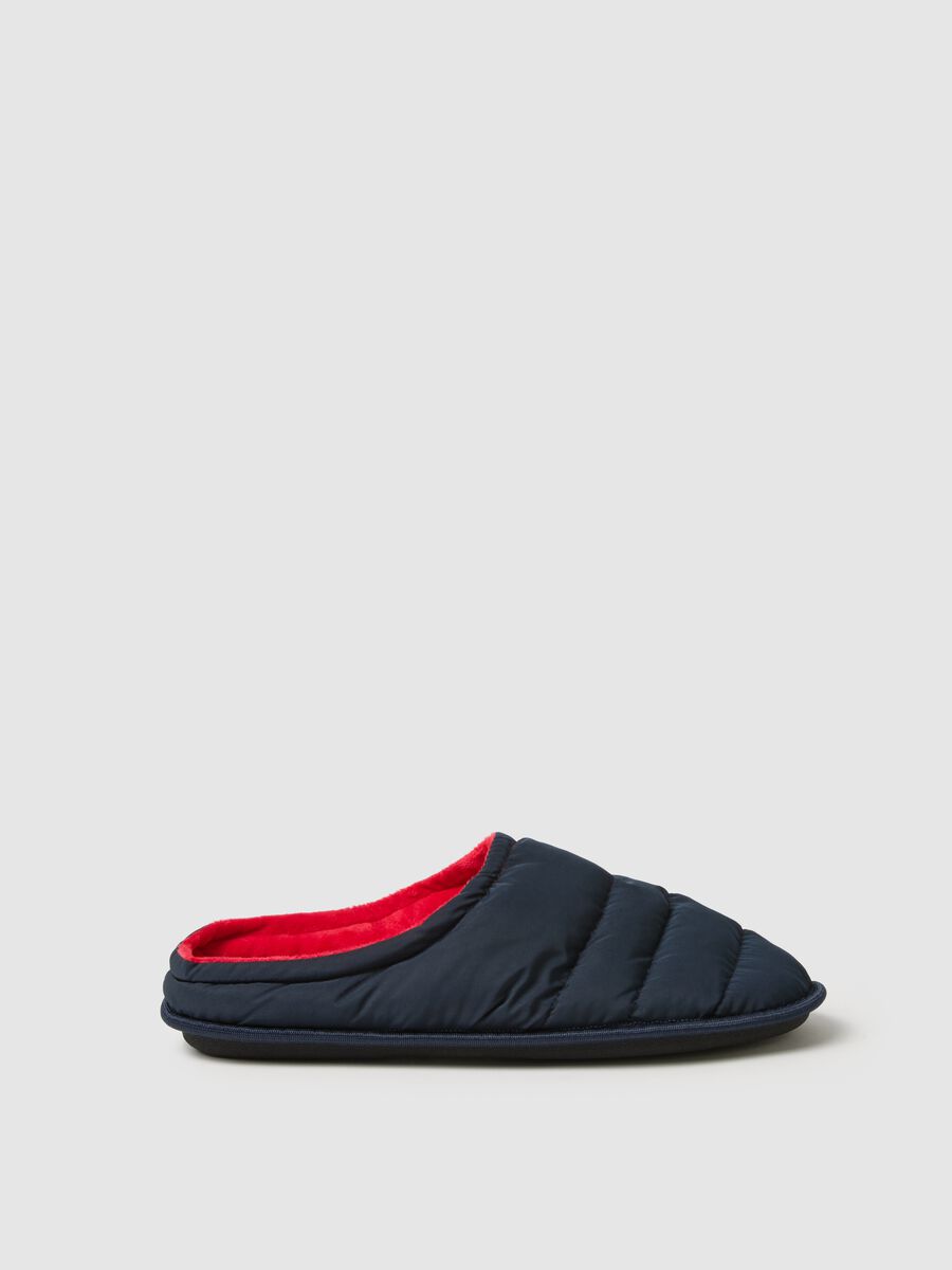 Blue padded slippers with red lining regular fit_0