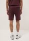 Brown pure cotton regular-fit shorts with drawstring_2