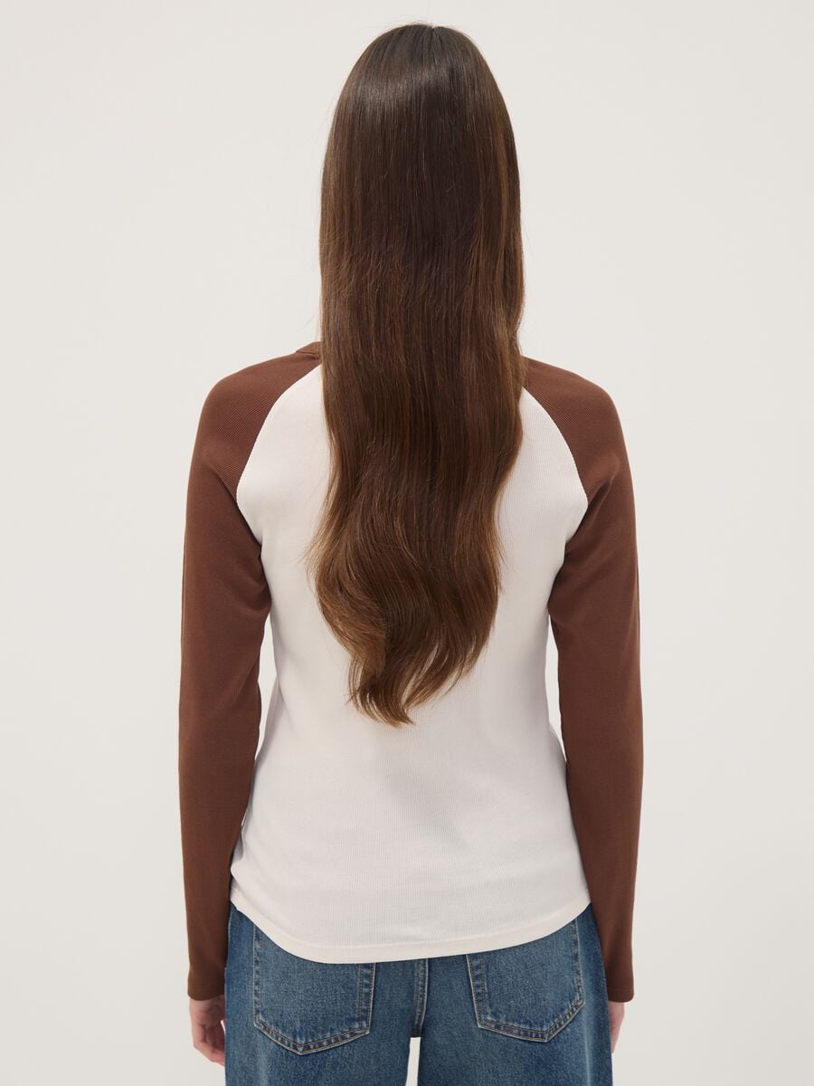 T-shirt bianca in puro cotone a maniche lunghe_3