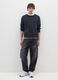 Black pure cotton baggy jeans with cargo pockets_0