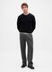 Grey Stretch Wool Trousers_0
