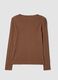 Brown crew-neck pure cotton jersey T-shirt_2