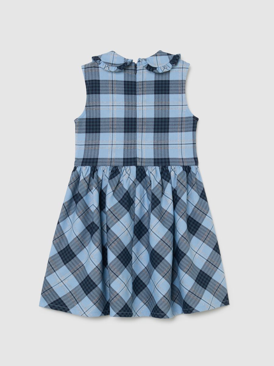 Girl's multicolour check sleeveless dress regular fit_1