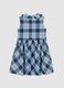 Girl's multicolour check sleeveless dress regular fit_1