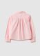 Camicia in puro cotone rosa da bambina regular fit_1