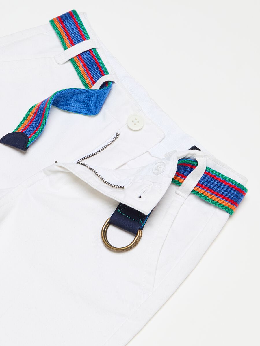 Cotton Bermuda shorts with belt_5