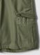 Green cotton cargo Bermuda shorts, regular fit_5