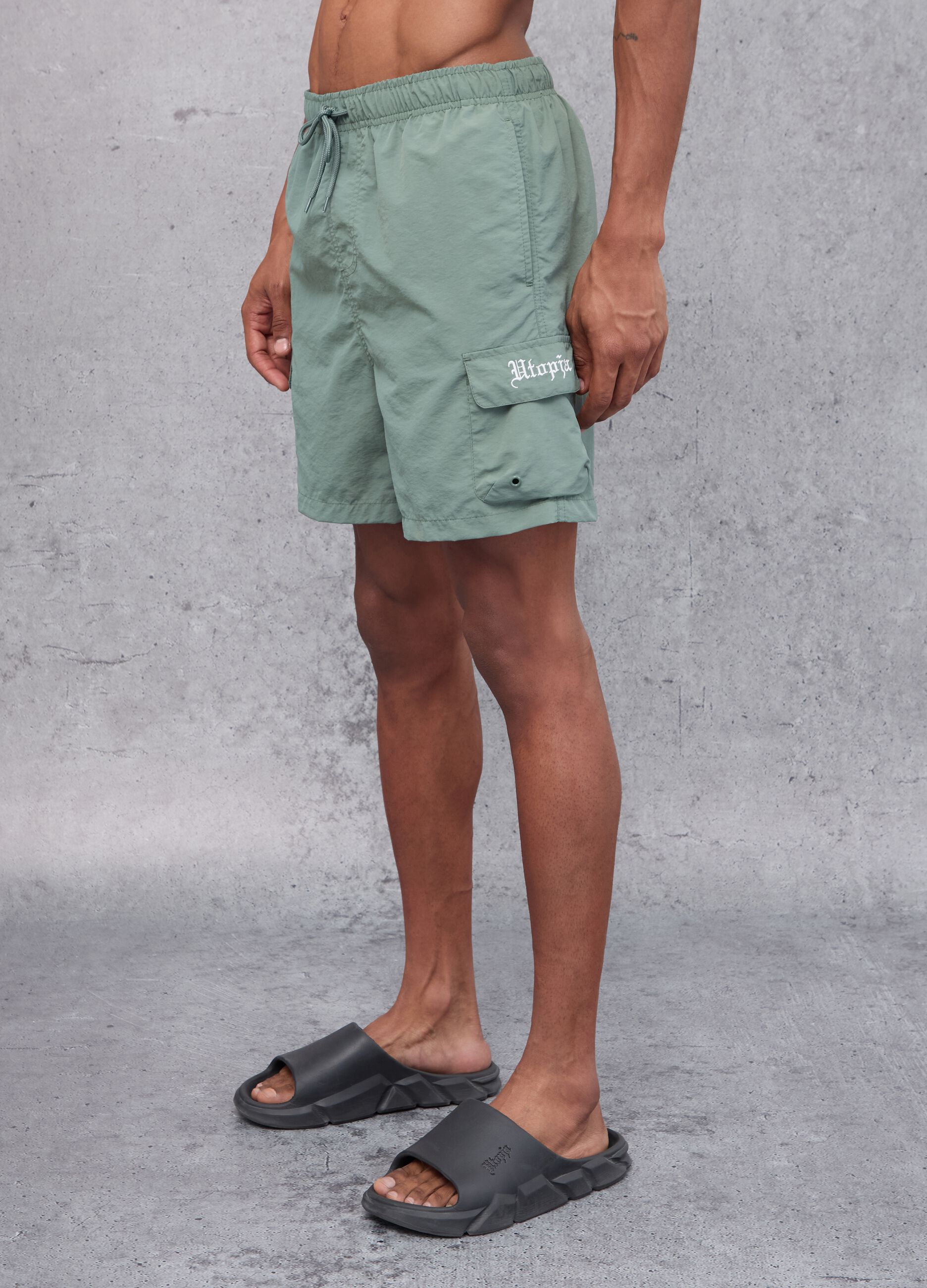 Cargo Swim Shorts Military Green 