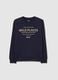 Boys' blue pure cotton jumper, regular fit with round neck_0