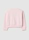 Felpa in misto cotone rosa regular fit con cuore per bambina_1
