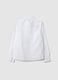 Boy's white cotton-linen blend shirt with regular fit_1