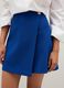 Regular fit blue mixed skirt with button_3