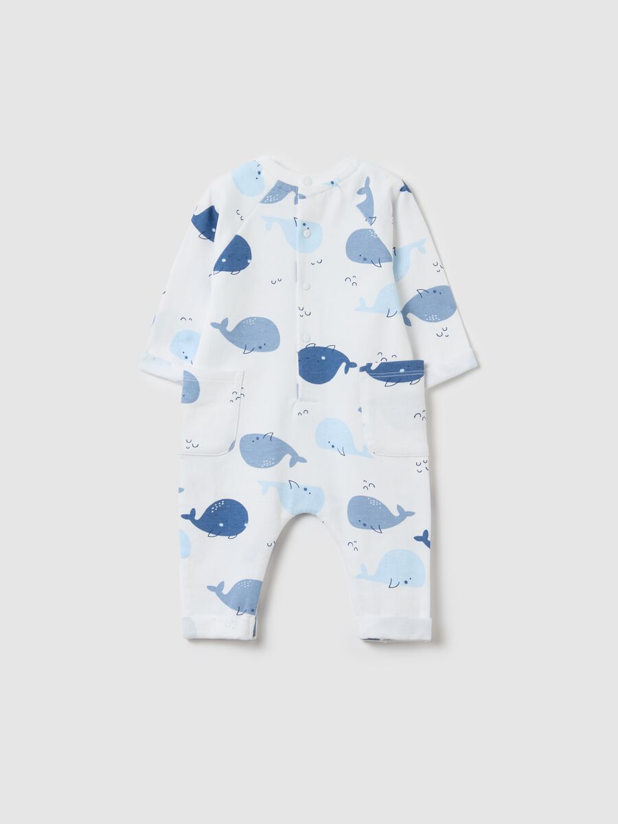French terry onesie with cetaceans print_1