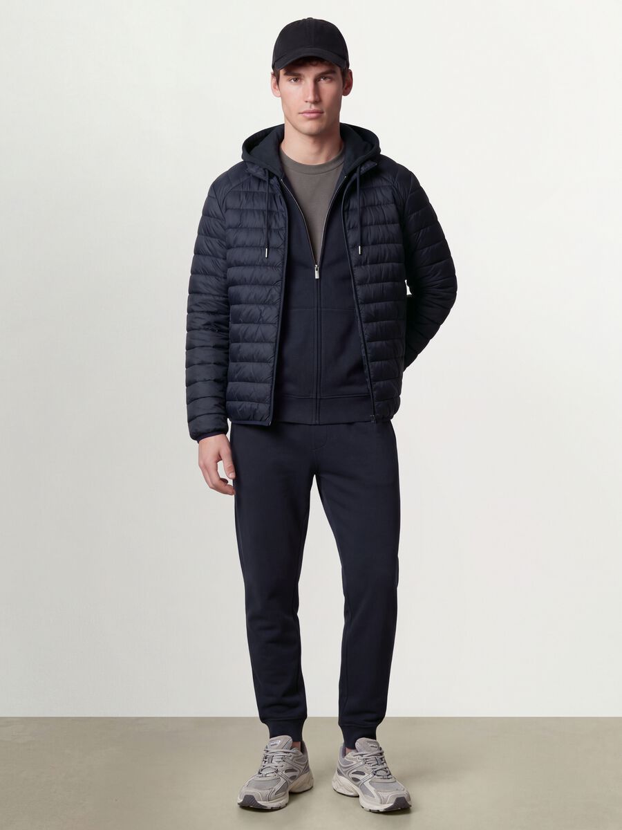 Giubbino Ultralight blu imbottito regular fit con zip_1