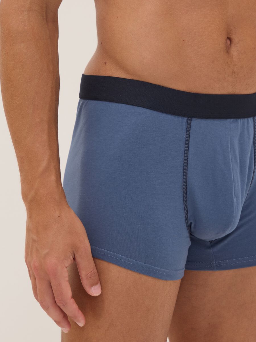 Multipack di cinque boxer multicolor in cotone organico elasticizzato_3