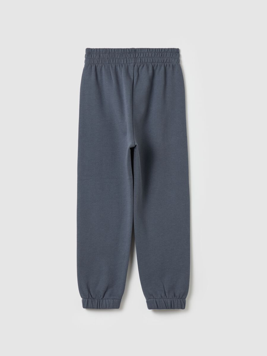 Joggers with elasticated trims and star print_1