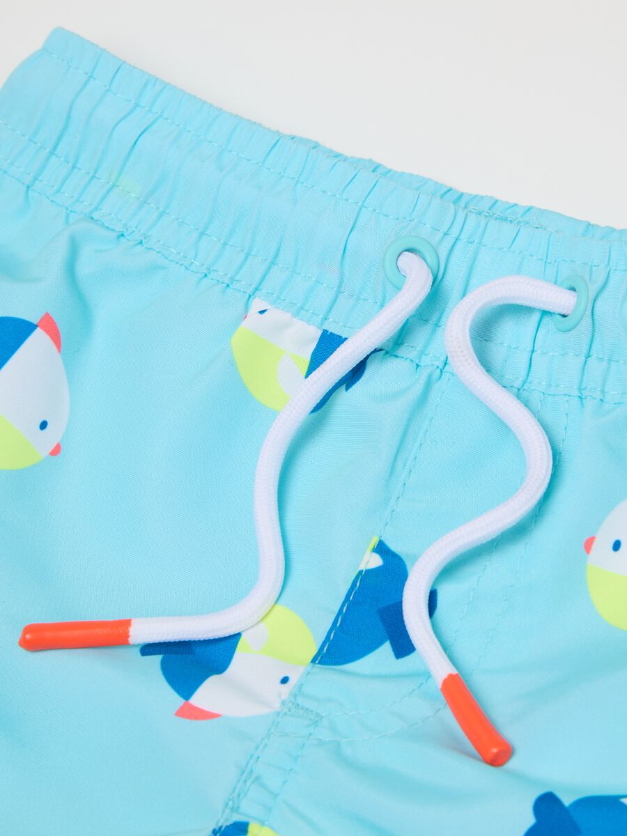 Children's multicolor swim trunks with regular fit print_2