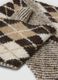Beige stretch wool scarf with diamond pattern_2