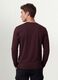 Brown long-sleeve T-shirt in pure organic cotton with crew neck_2