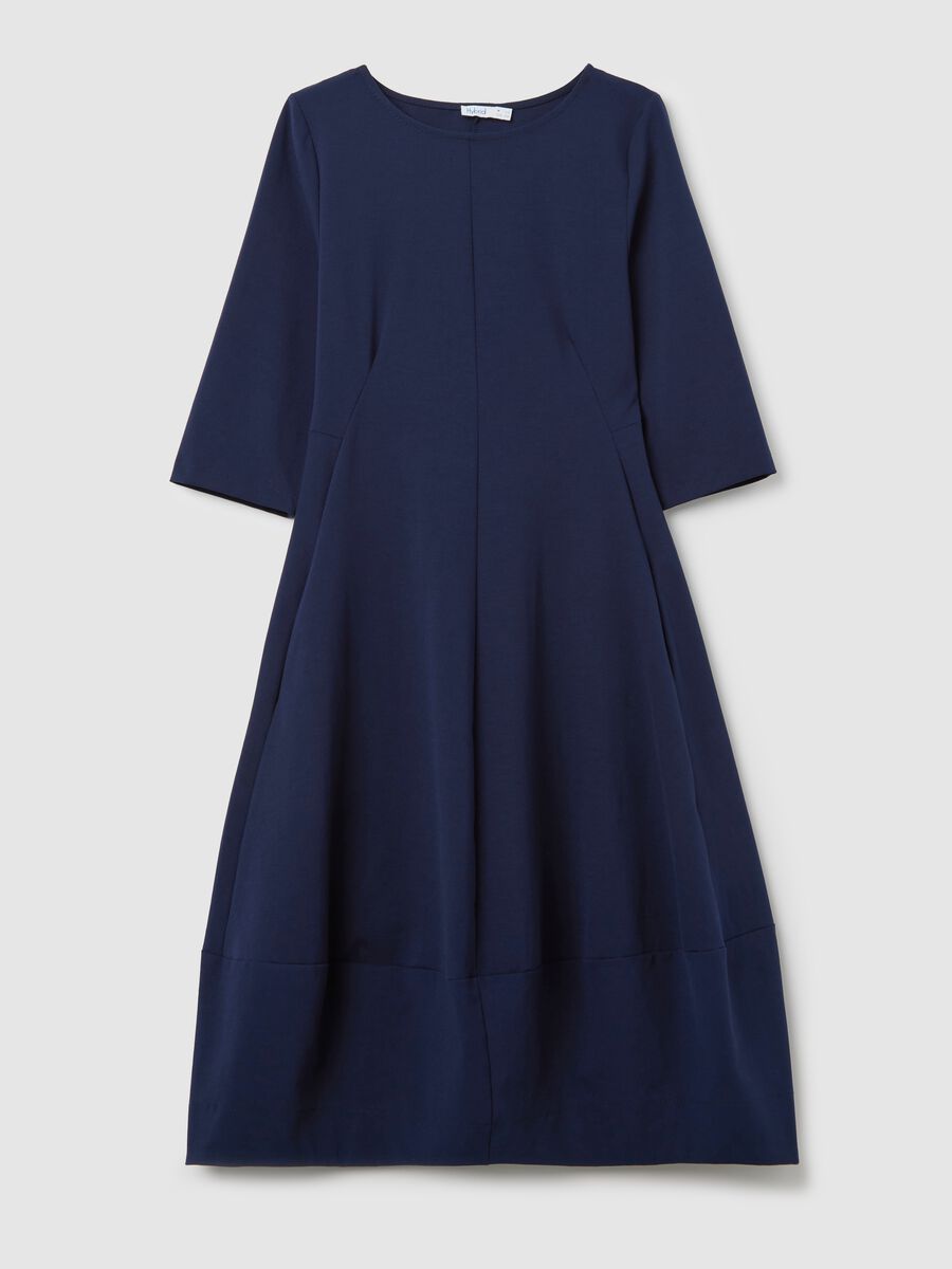 Blue midi dress with pockets_4